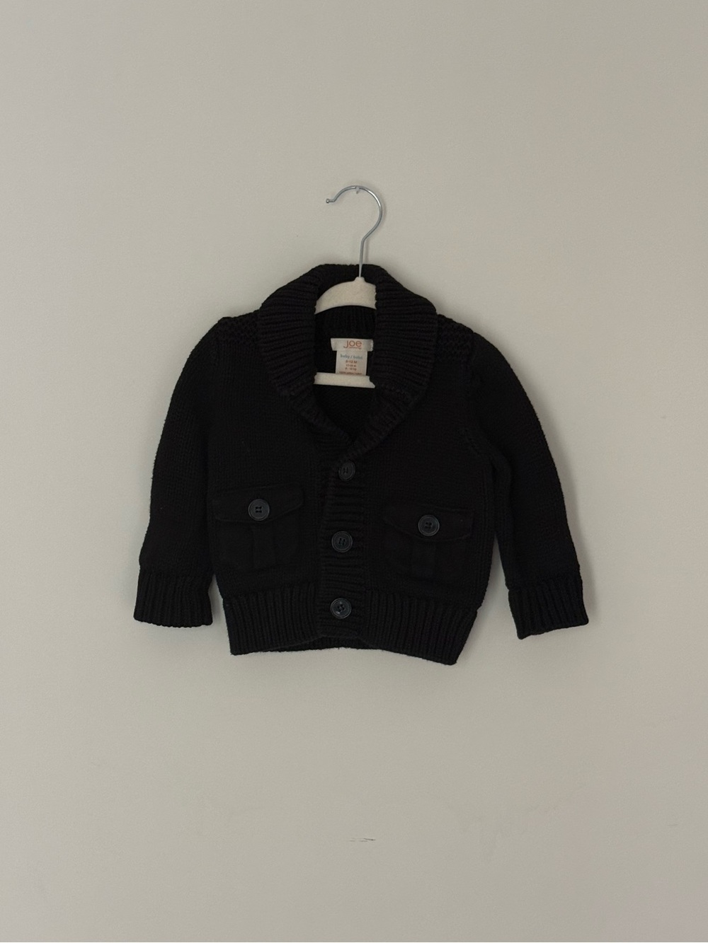 Joe Fresh Baby Black Knit Cardigan 6-12 months